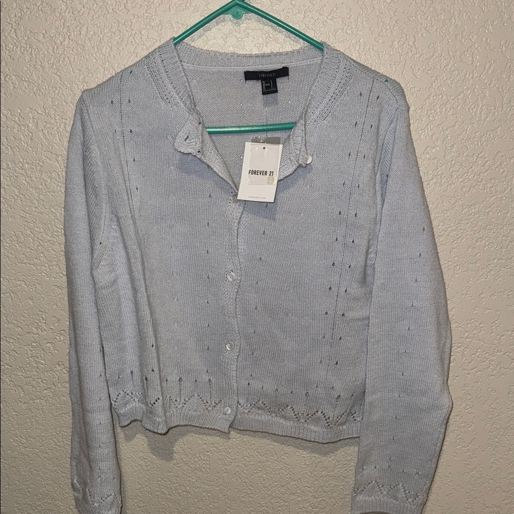 Forever 21 Soft Blue Women's Cardigan